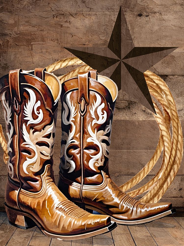 Cowboy Boots Star art print by Kimberly Allen for $57.95 CAD