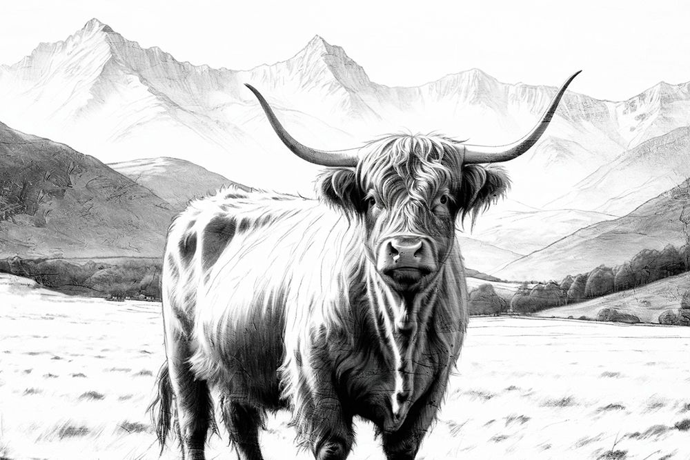 Highland Sketch art print by Kimberly Allen for $57.95 CAD