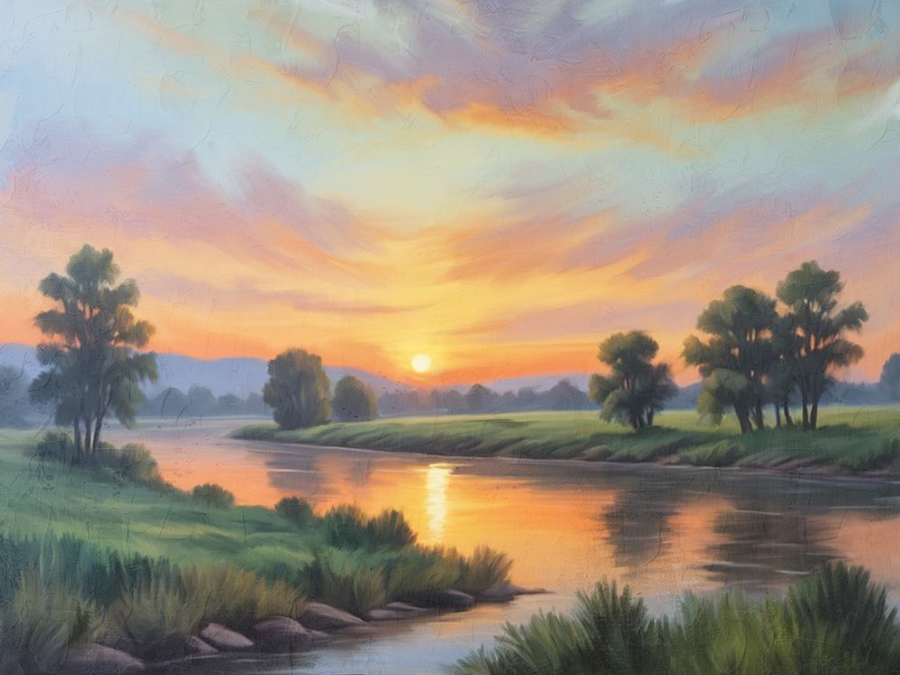 Sunset Stream art print by Kimberly Allen for $57.95 CAD