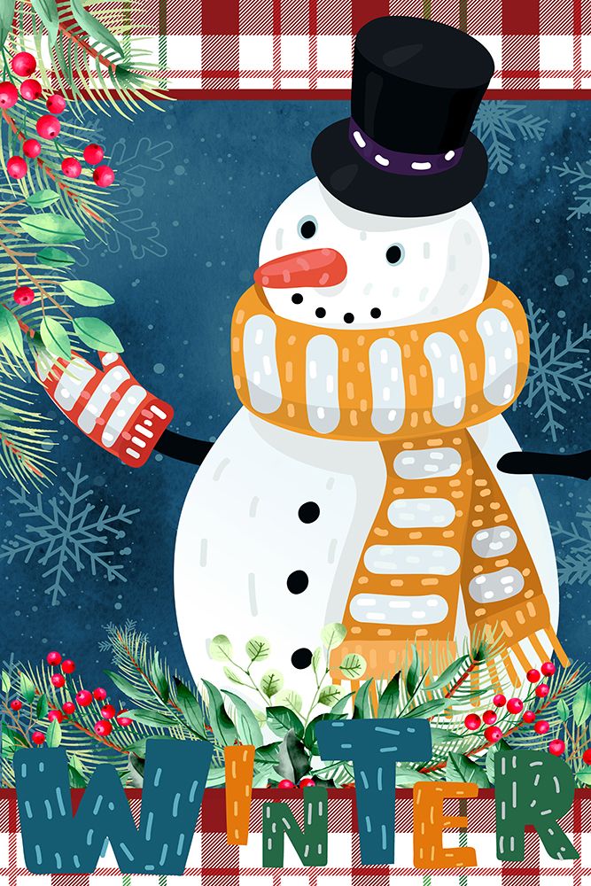 Snowman Winter art print by Kimberly Allen for $57.95 CAD
