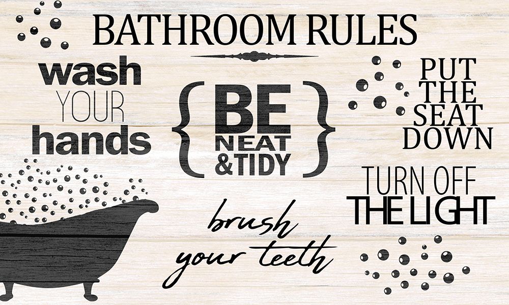 Bath Rules 2 art print by Kimberly Allen for $57.95 CAD