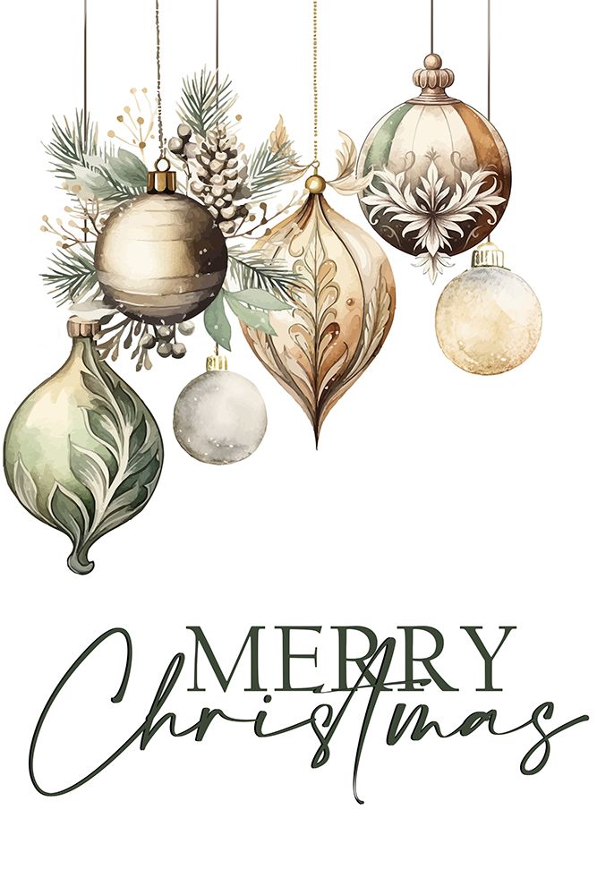 Merry Ornament art print by Kimberly Allen for $57.95 CAD
