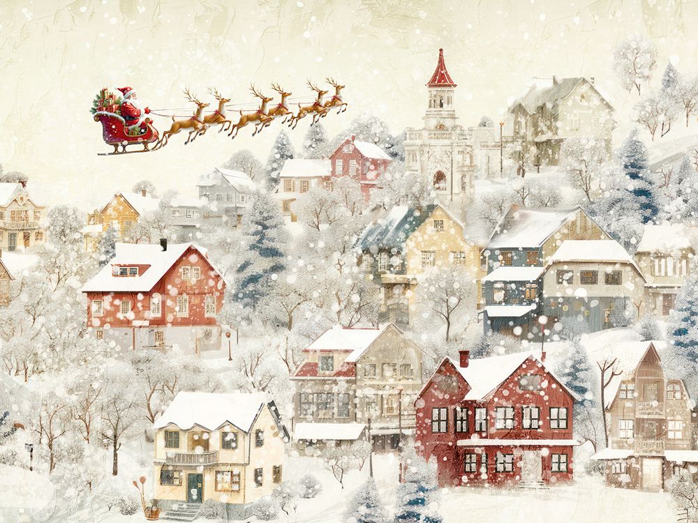 Santas Flight art print by Kimberly Allen for $57.95 CAD