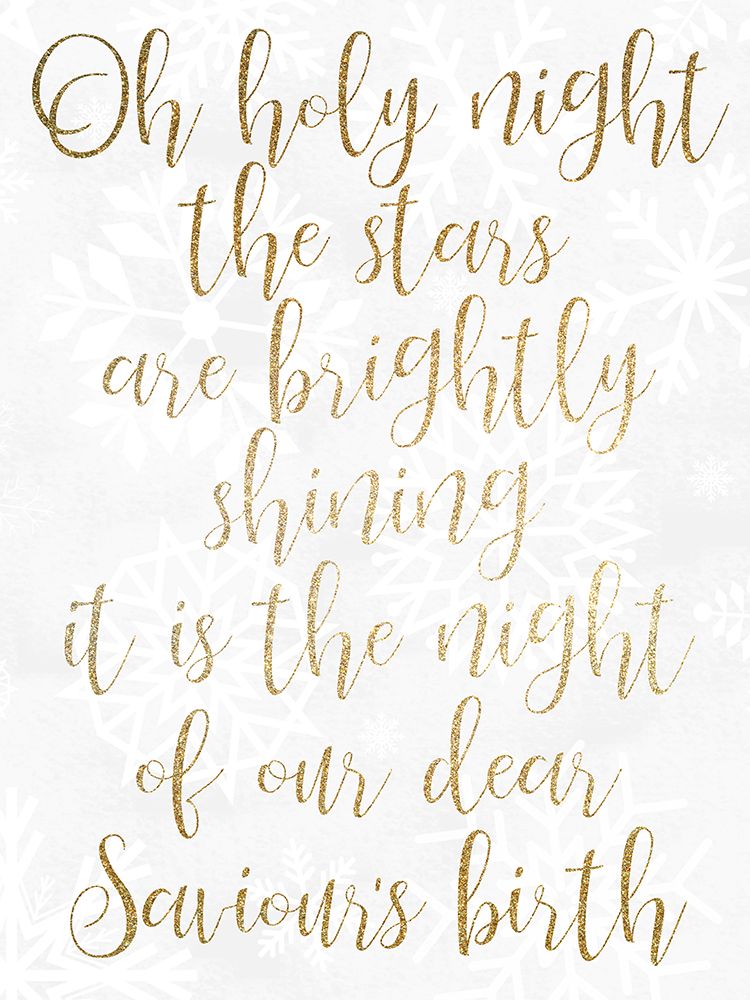 Oh Holy Night Gold art print by Kimberly Allen for $57.95 CAD