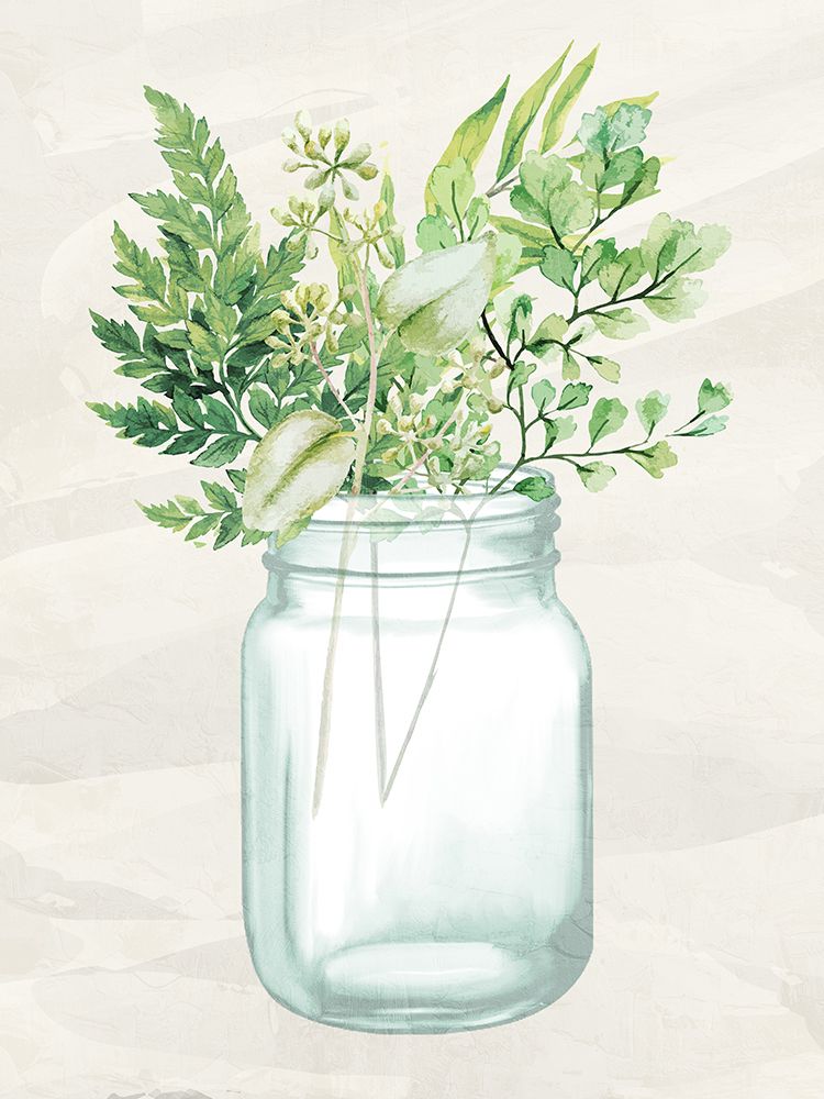 Mason Jar Greens 1 art print by Kimberly Allen for $57.95 CAD