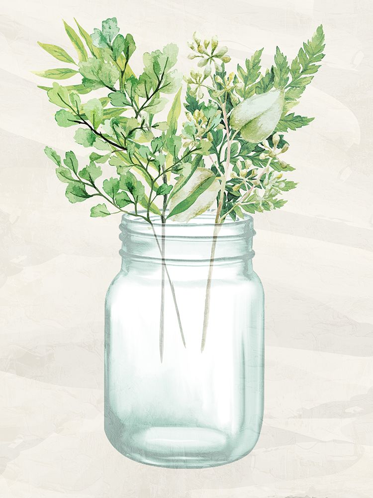 Mason Jar Greens 2 art print by Kimberly Allen for $57.95 CAD
