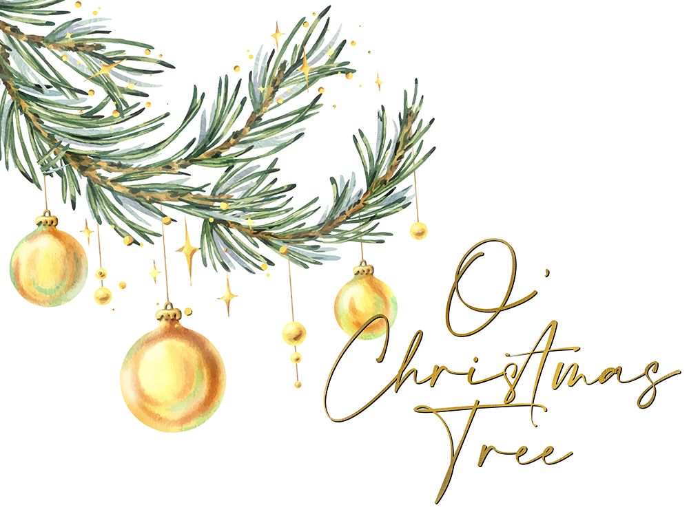 O Christmas Tree Branch art print by Kimberly Allen for $57.95 CAD