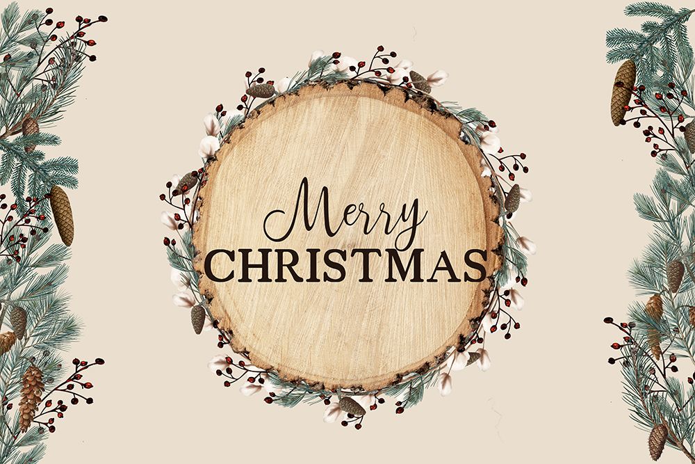 Merry Christmas Round art print by Kimberly Allen for $57.95 CAD