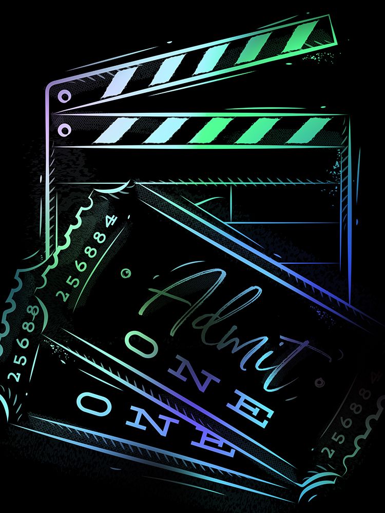 Chalkboard Movie Time 4 art print by Kimberly Allen for $57.95 CAD