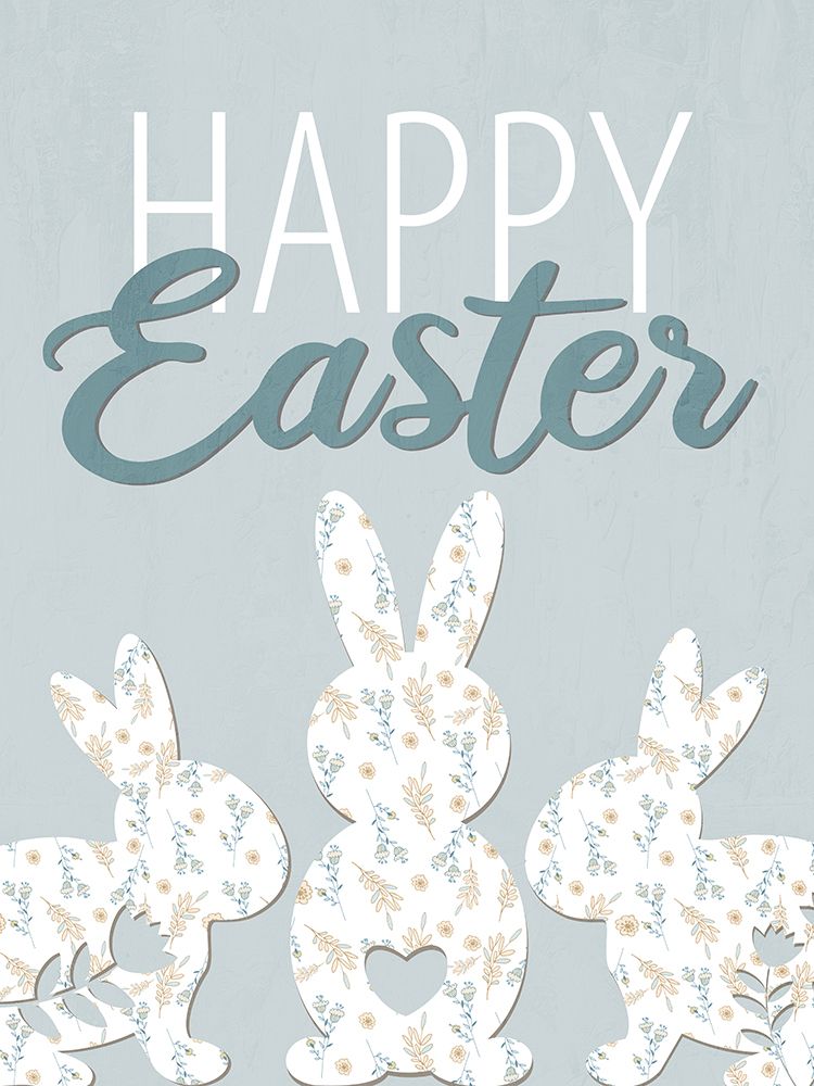 Three Bunnies Easter art print by Kimberly Allen for $57.95 CAD