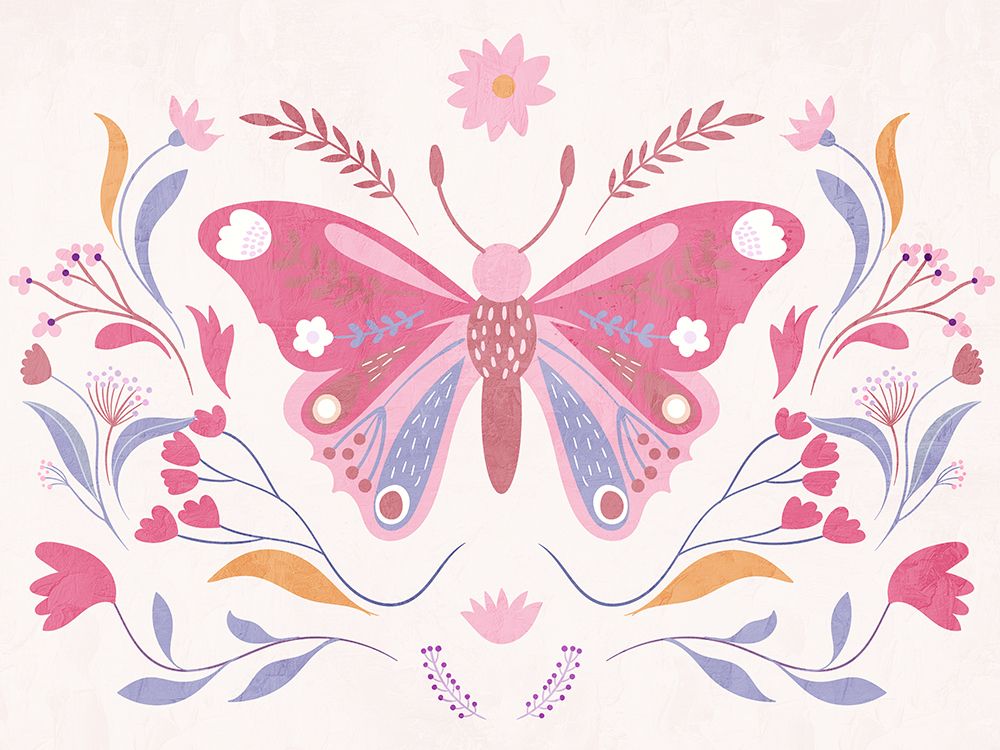 Folk Butterfly 1 art print by Kimberly Allen for $57.95 CAD