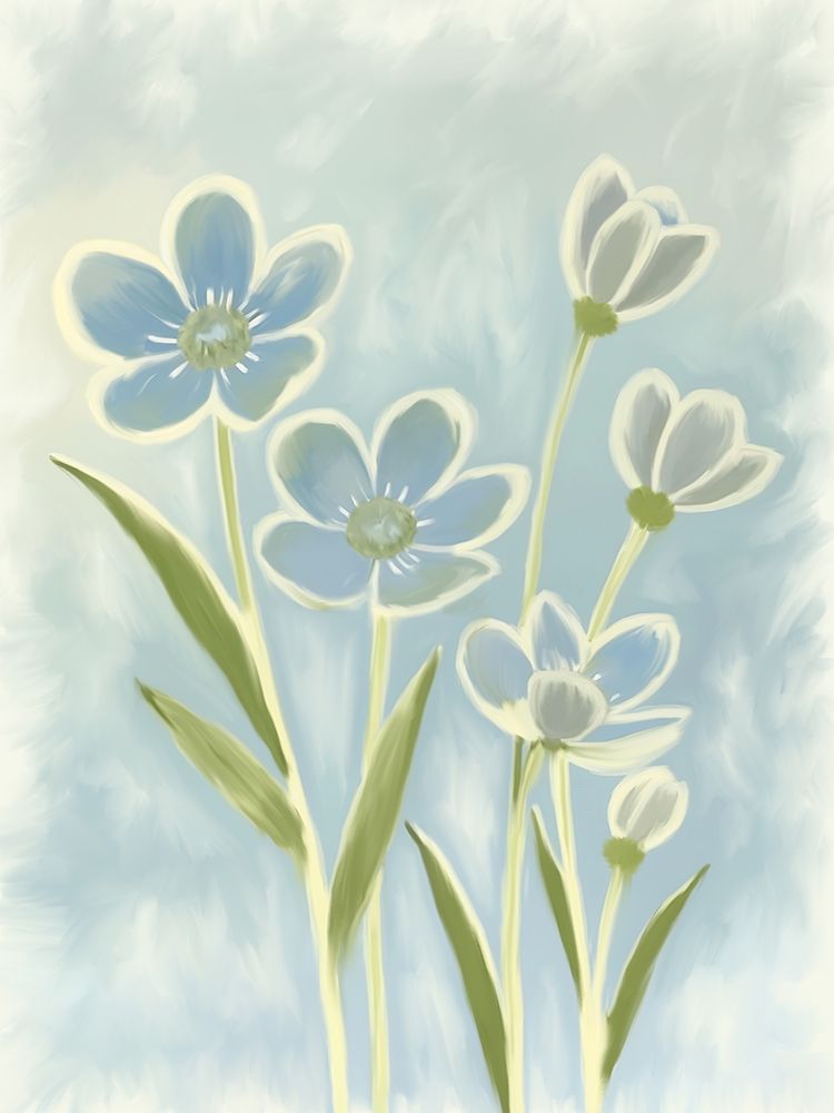Blue Petals 1 art print by Kimberly Allen for $57.95 CAD