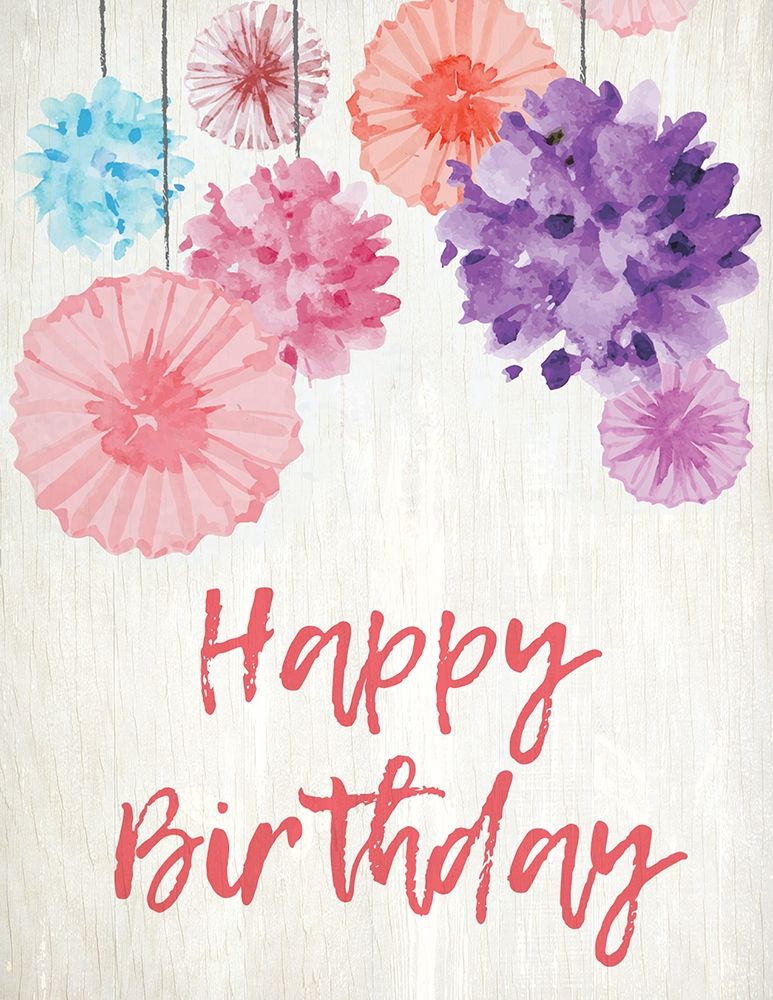 Birthday Pom Poms art print by Kimberly Allen for $57.95 CAD