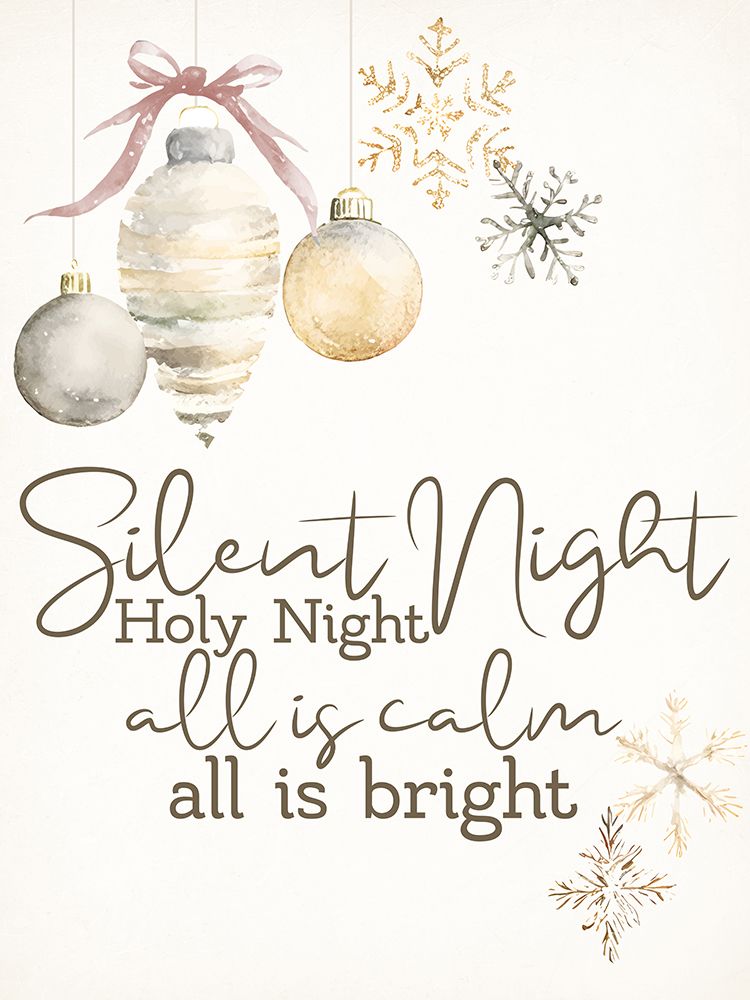 Silent Night Flakes art print by Kimberly Allen for $57.95 CAD
