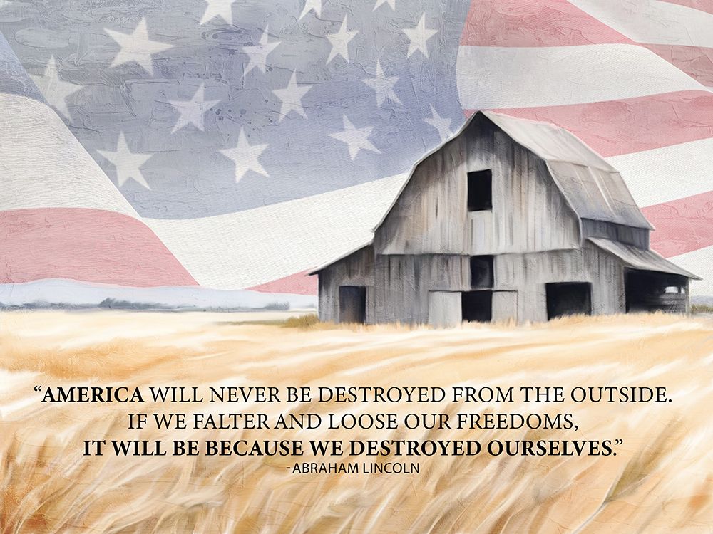 America Will Never art print by Kimberly Allen for $57.95 CAD