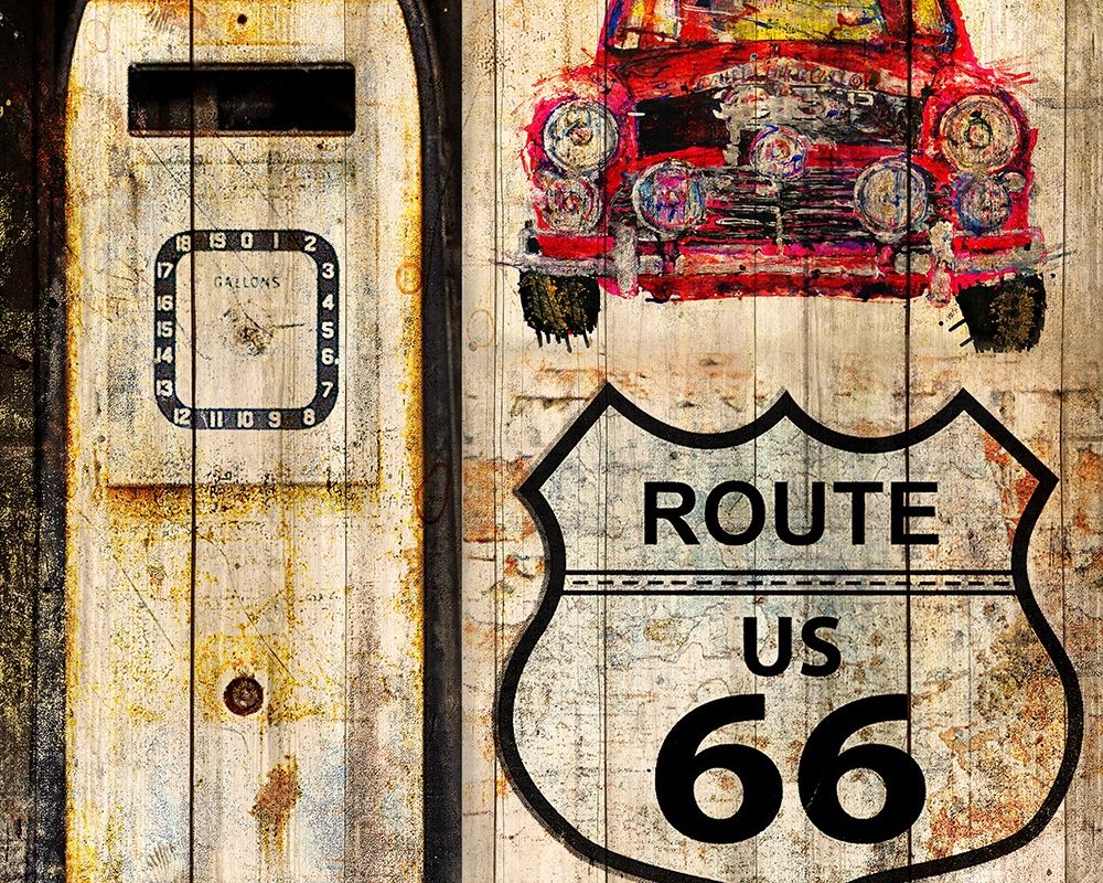 Classic Car Route 66 art print by Kimberly Allen for $57.95 CAD