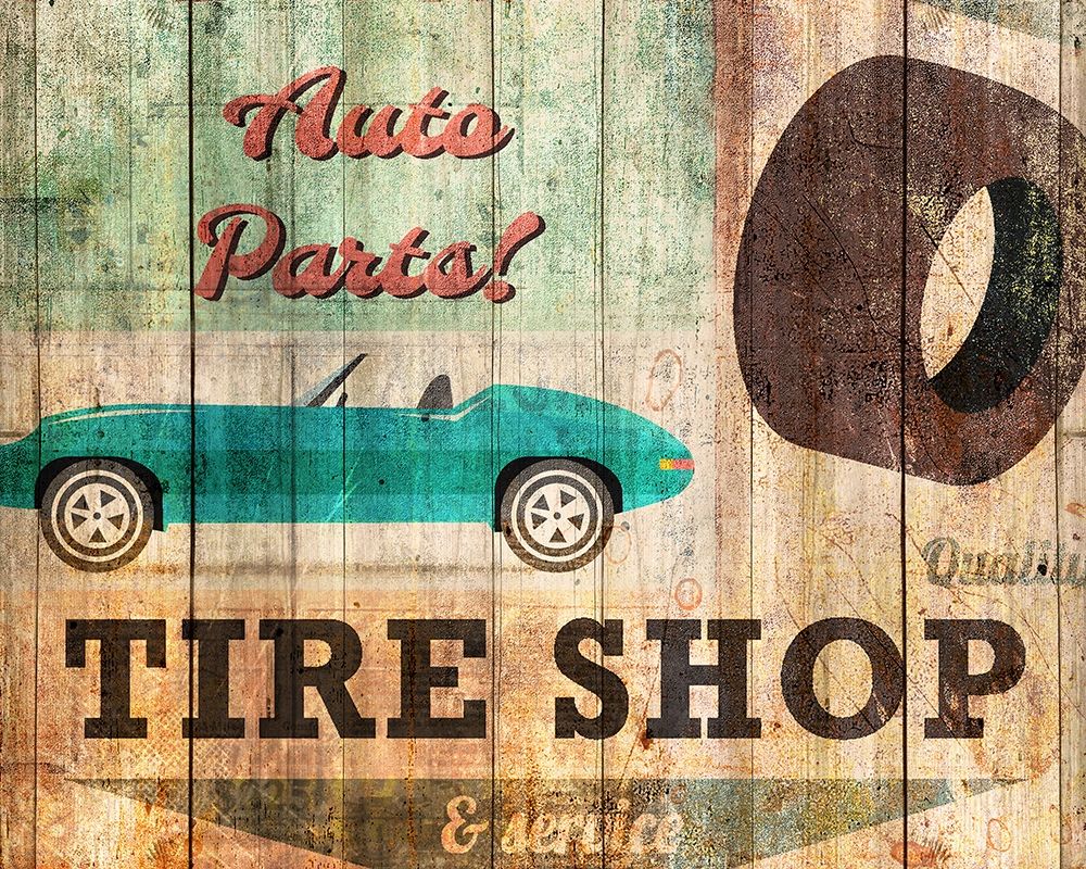 Tire Shop art print by Kimberly Allen for $57.95 CAD