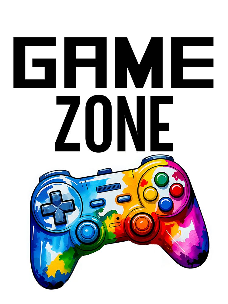 Game Zone Colorful Control art print by Kimberly Allen for $57.95 CAD
