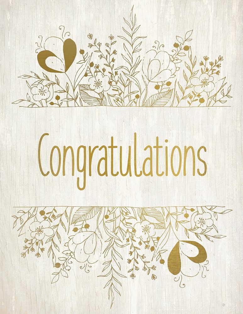 Congratulations Rustic Flowers art print by Kimberly Allen for $57.95 CAD