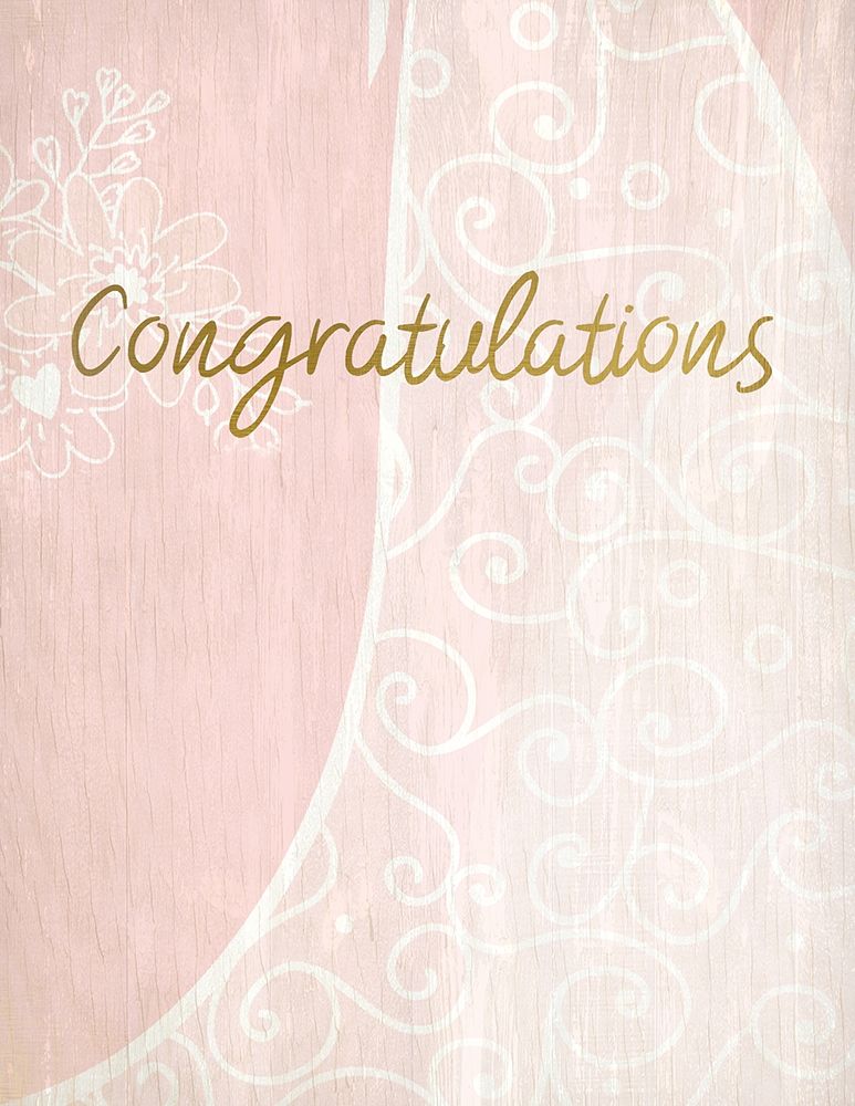 Congratulations Bride to Be Pink art print by Kimberly Allen for $57.95 CAD