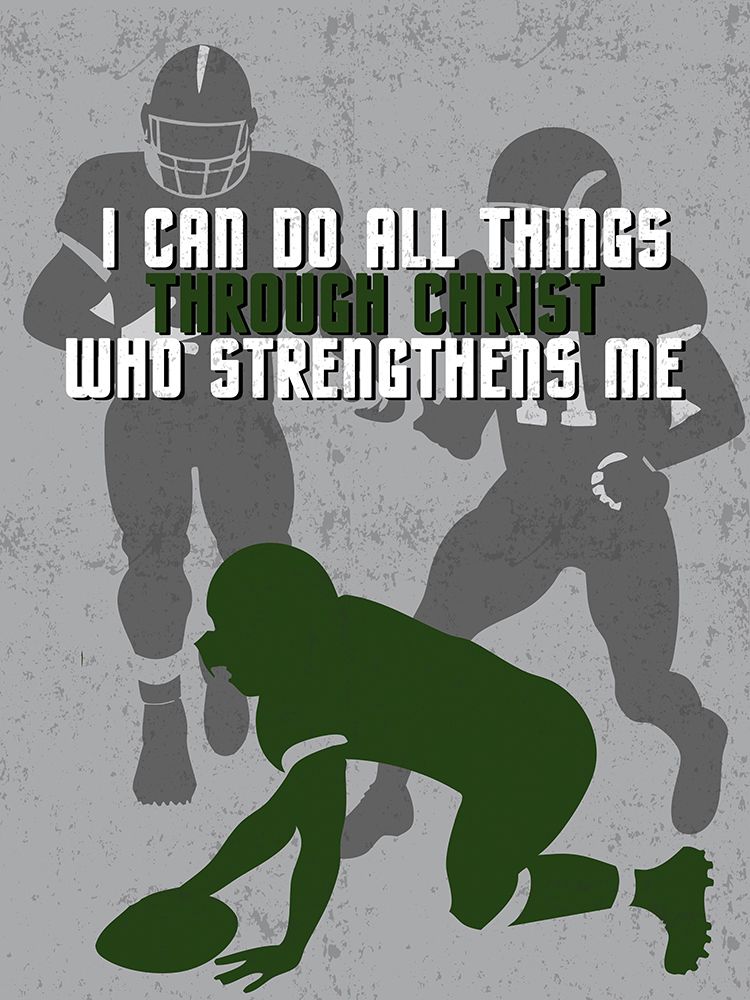 I Can Play Football Green art print by Kimberly Allen for $57.95 CAD