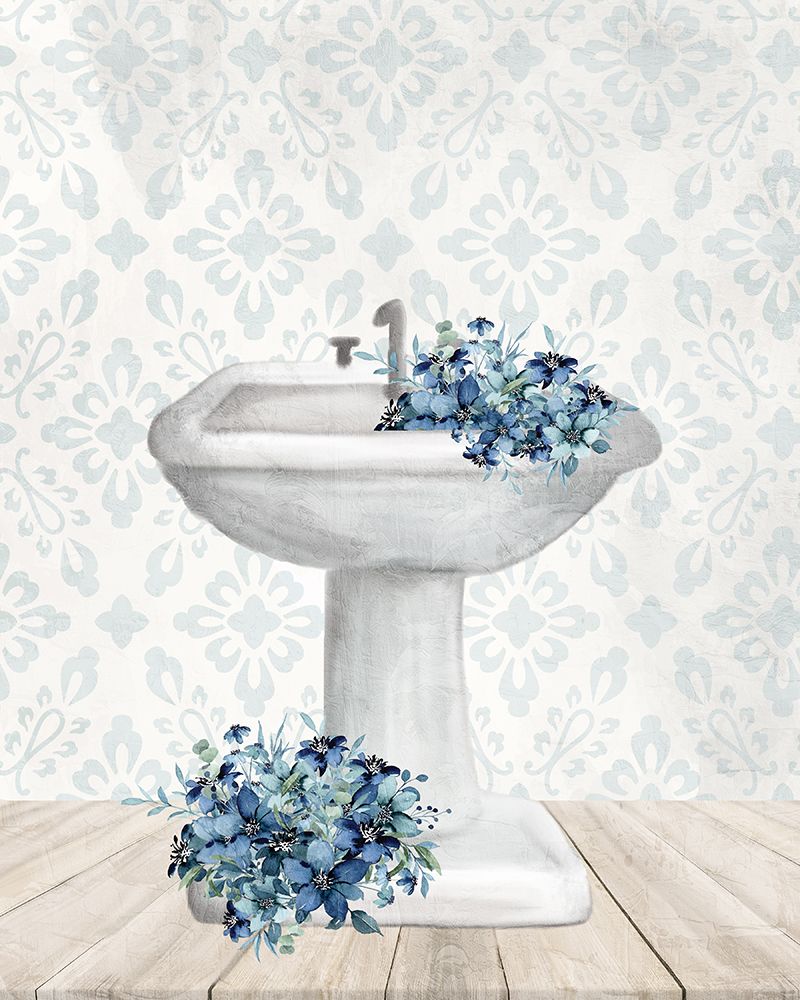 Blue Bath Sink art print by Kimberly Allen for $57.95 CAD