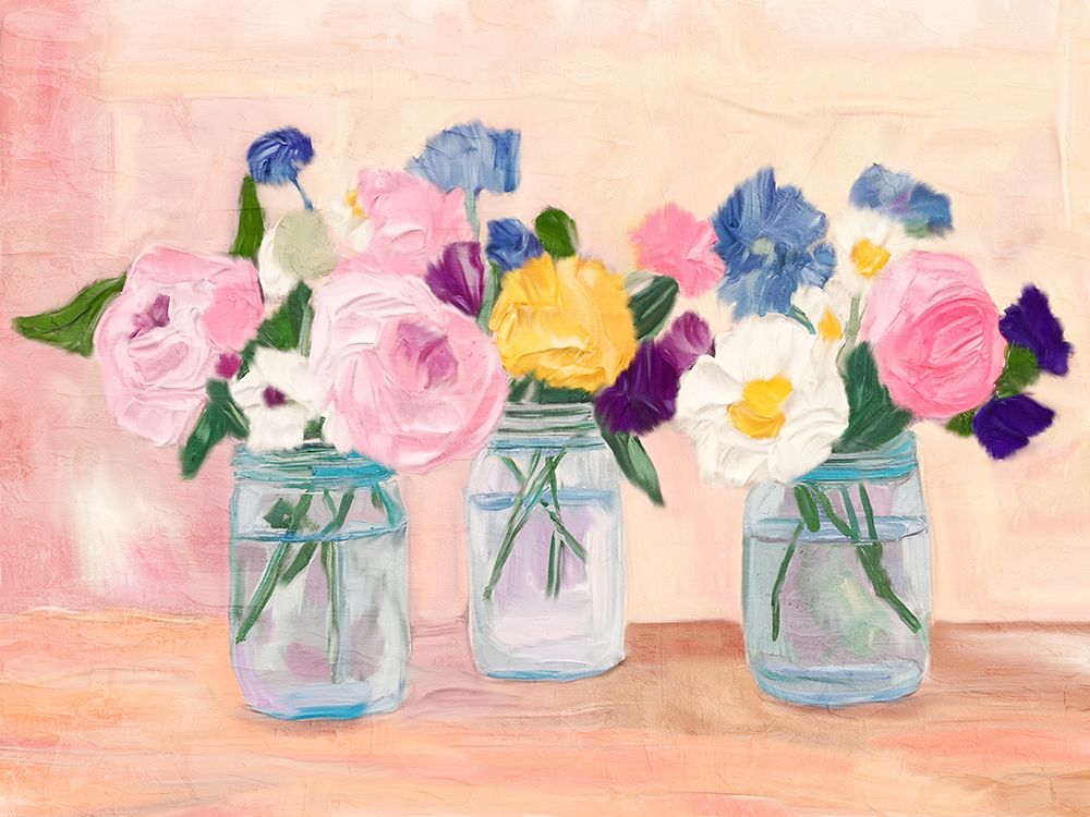 Spring Jars Pink Glow art print by Kimberly Allen for $57.95 CAD