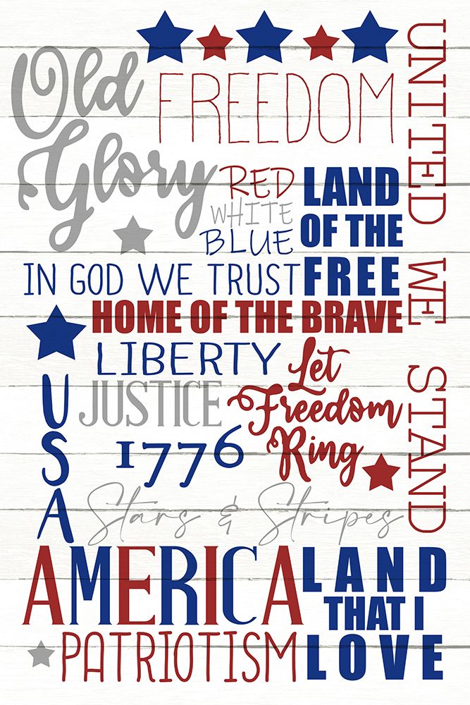 Old Glory art print by Kimberly Allen for $57.95 CAD