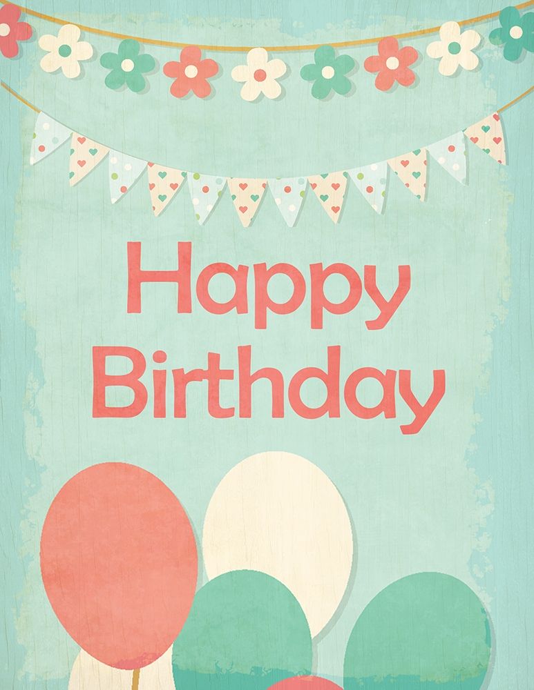 Happy Birthday Balloons art print by Kimberly Allen for $57.95 CAD