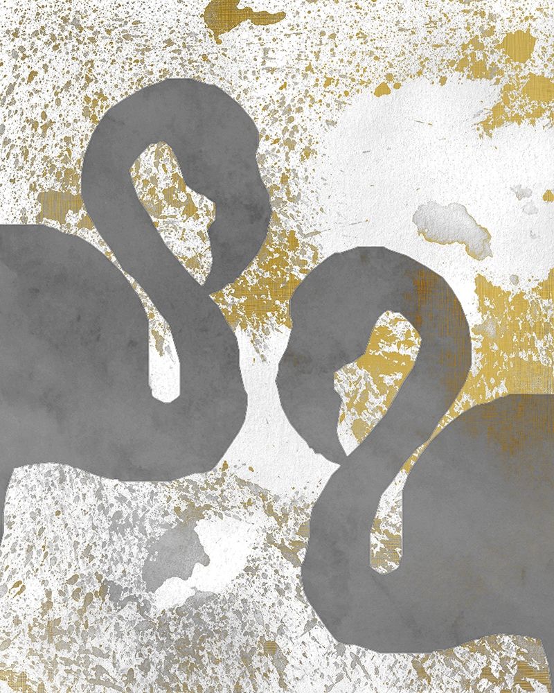 Gold Flamingos 2 art print by Kimberly Allen for $57.95 CAD