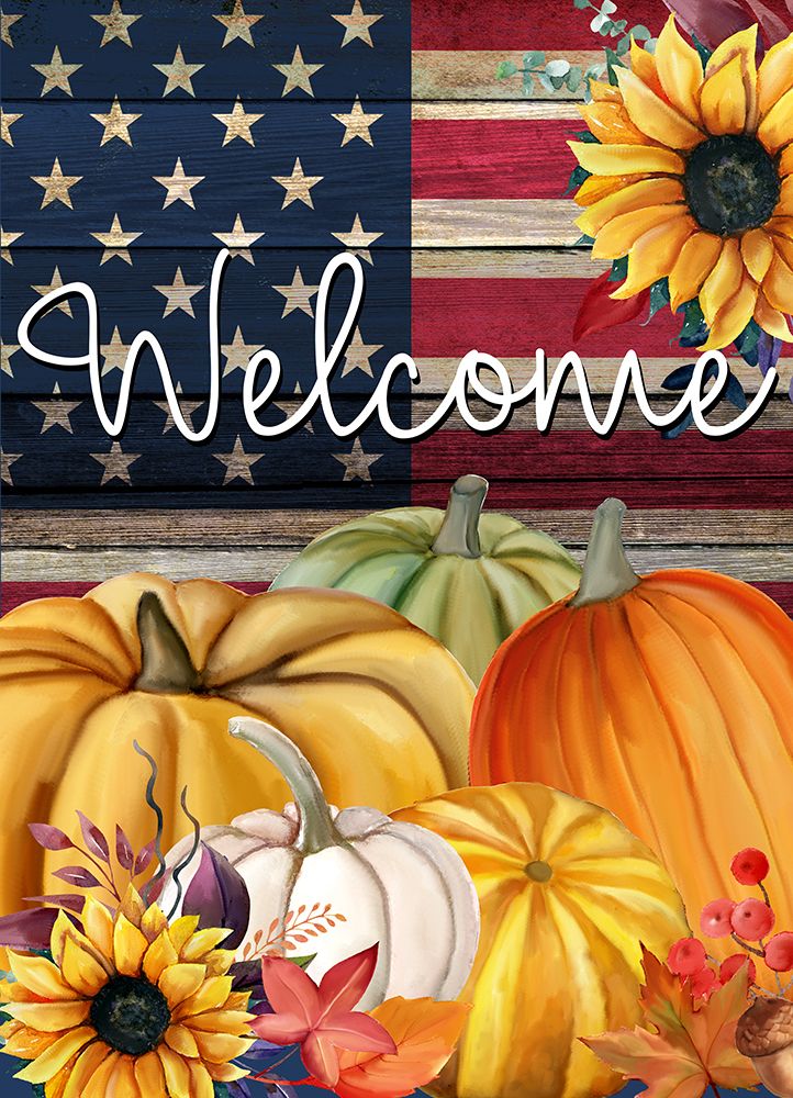 Welcome USA And Pumpkins art print by Kimberly Allen for $57.95 CAD
