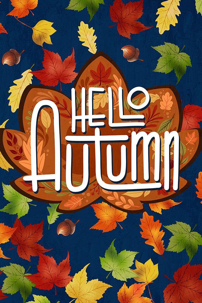 Hello Autumn Leaves art print by Kimberly Allen for $57.95 CAD
