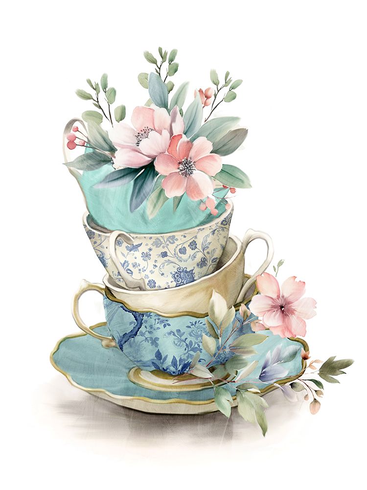 Tea Cup Chinoiserie 1 art print by Kimberly Allen for $57.95 CAD