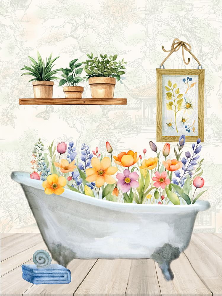 Wildflower Bath 1 art print by Kimberly Allen for $57.95 CAD