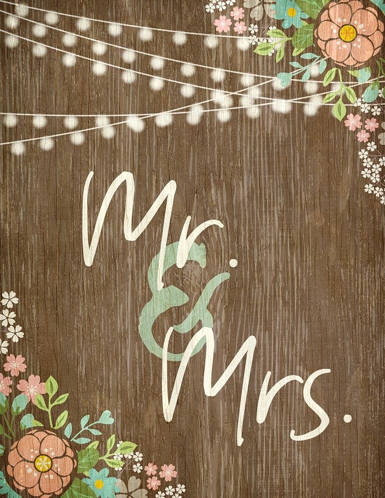 Mr and Mrs Rustic art print by Kimberly Allen for $57.95 CAD