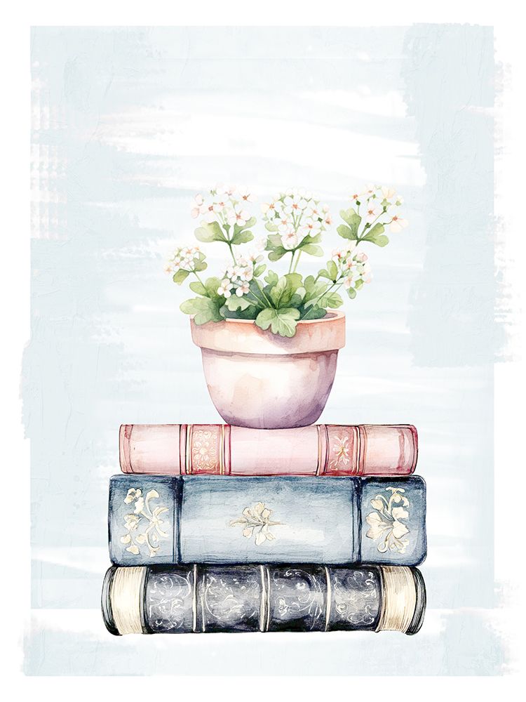 Book Floral Stacks 1 art print by Kimberly Allen for $57.95 CAD