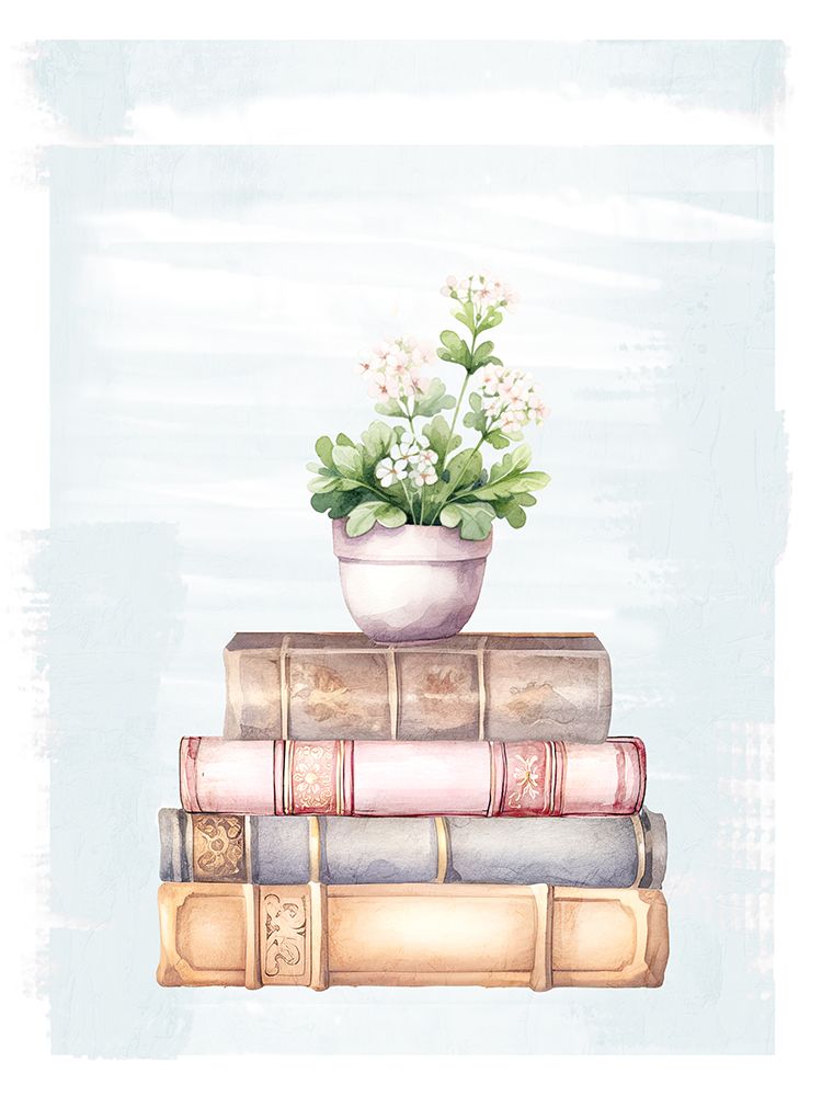 Book Floral Stacks 2 art print by Kimberly Allen for $57.95 CAD