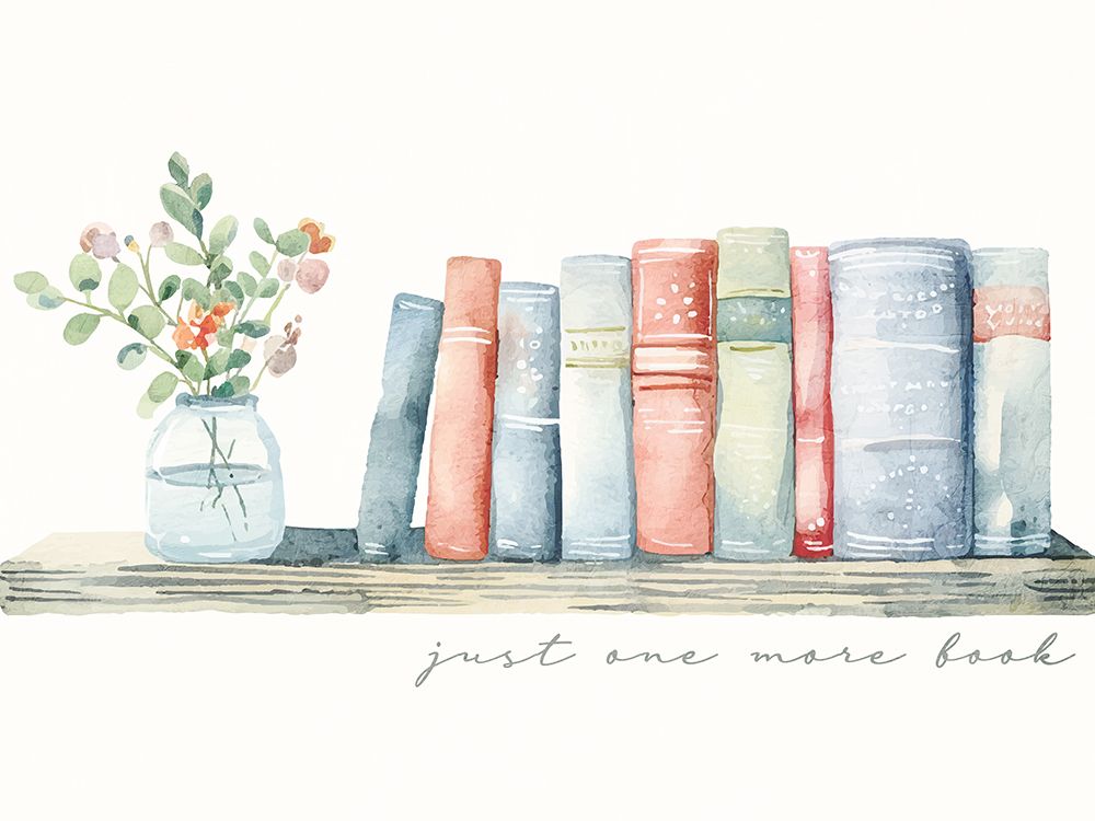 Just One More Book art print by Kimberly Allen for $57.95 CAD