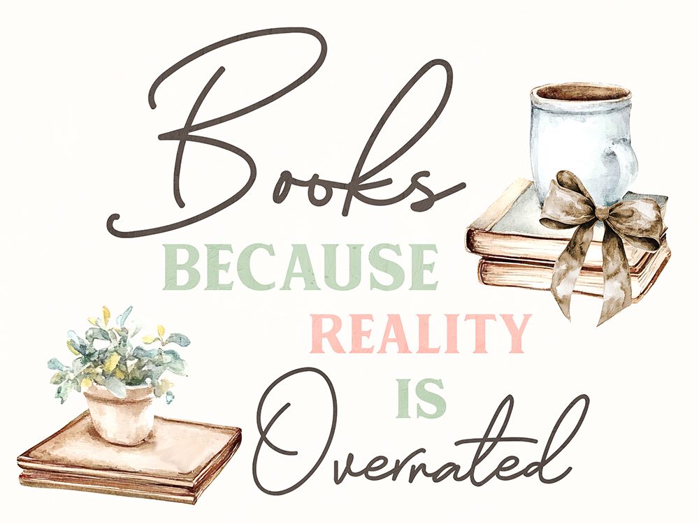 Books Because art print by Kimberly Allen for $57.95 CAD