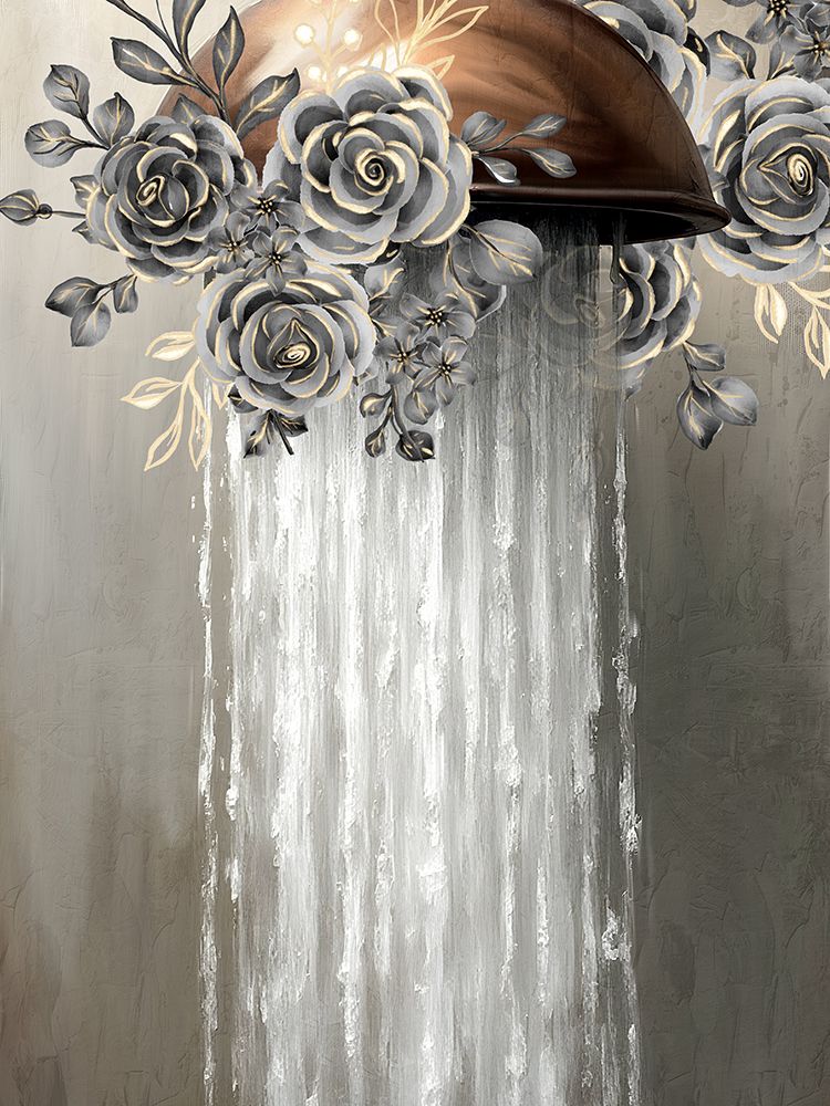 Black And Gold Shower art print by Kimberly Allen for $57.95 CAD