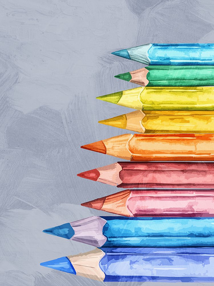 Pencils On Blue art print by Kimberly Allen for $57.95 CAD