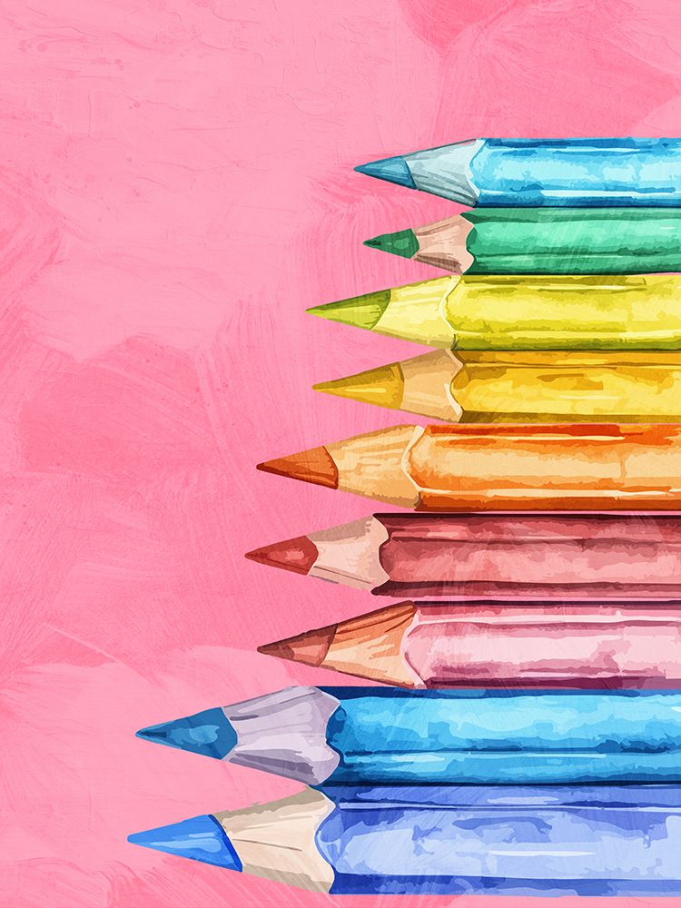 Pencils On Pink art print by Kimberly Allen for $57.95 CAD