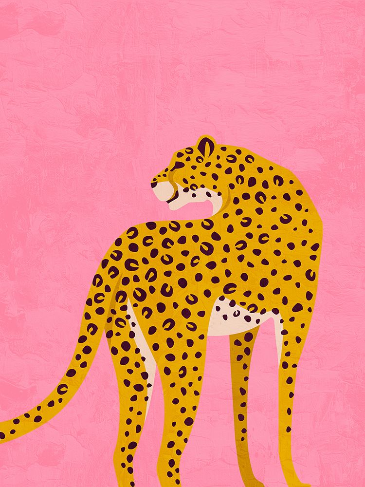 Leopard On Pink art print by Kimberly Allen for $57.95 CAD