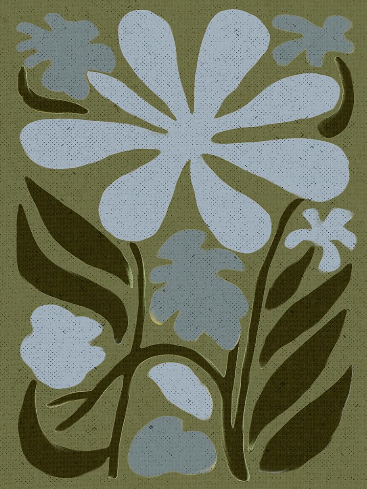 Blue And Green Botanical 1 art print by Kimberly Allen for $57.95 CAD