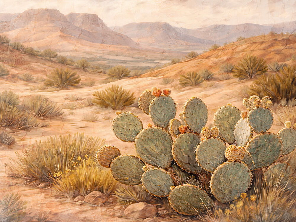 Prickly Pear Desert art print by Kimberly Allen for $57.95 CAD