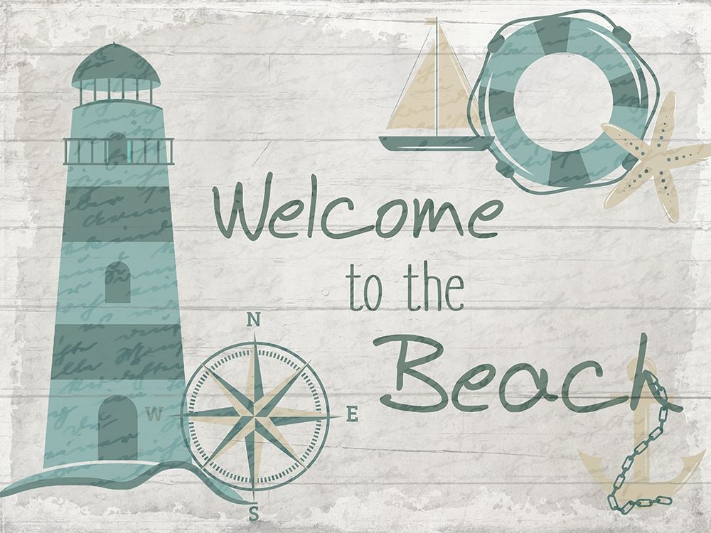 Welcome to the Beach art print by Kimberly Allen for $57.95 CAD
