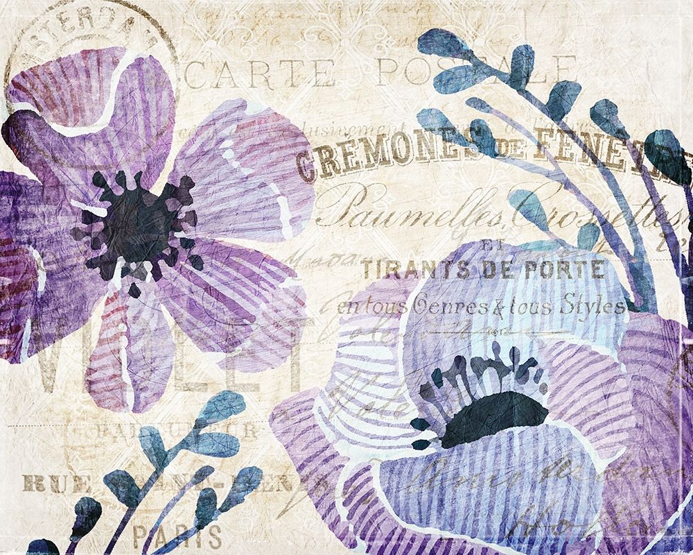 Soft Floral Purple 3 art print by Kimberly Allen for $57.95 CAD