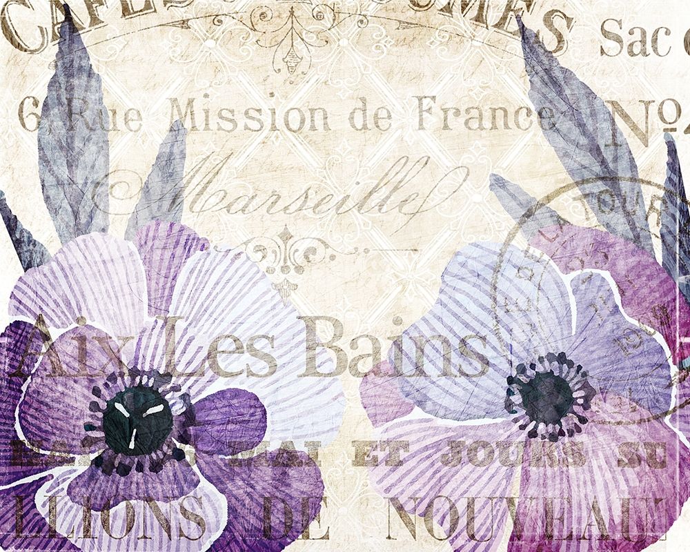 Soft Floral Purple 4 art print by Kimberly Allen for $57.95 CAD