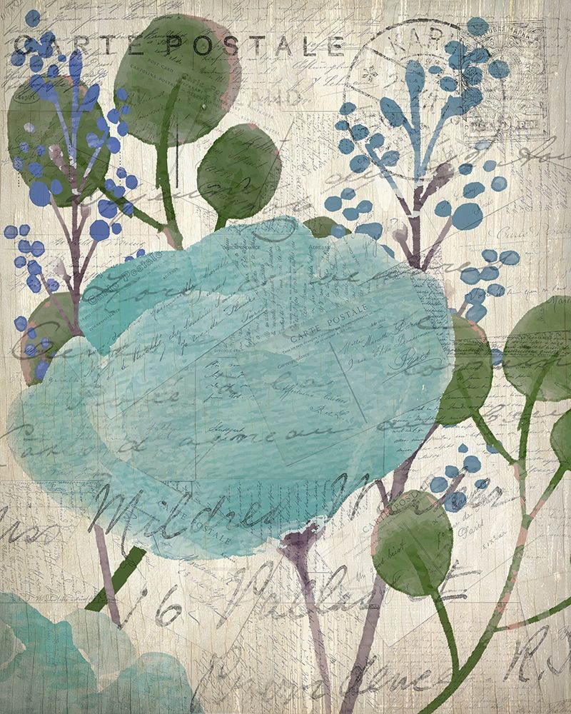 French Carte Postale Floral 1 art print by Kimberly Allen for $57.95 CAD