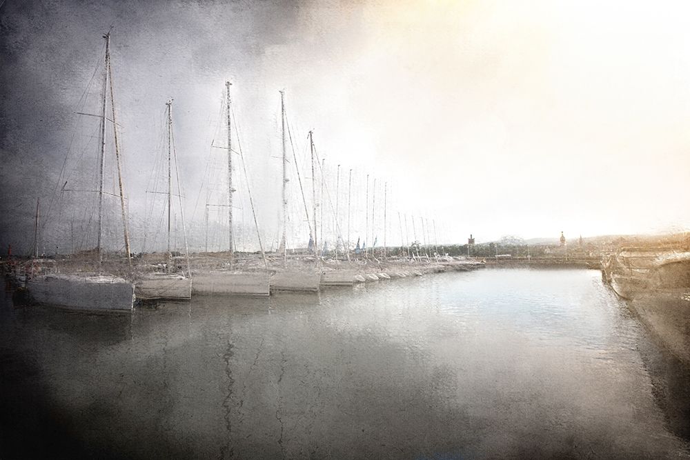 Sailboats in the Harbor art print by Kimberly Allen for $57.95 CAD